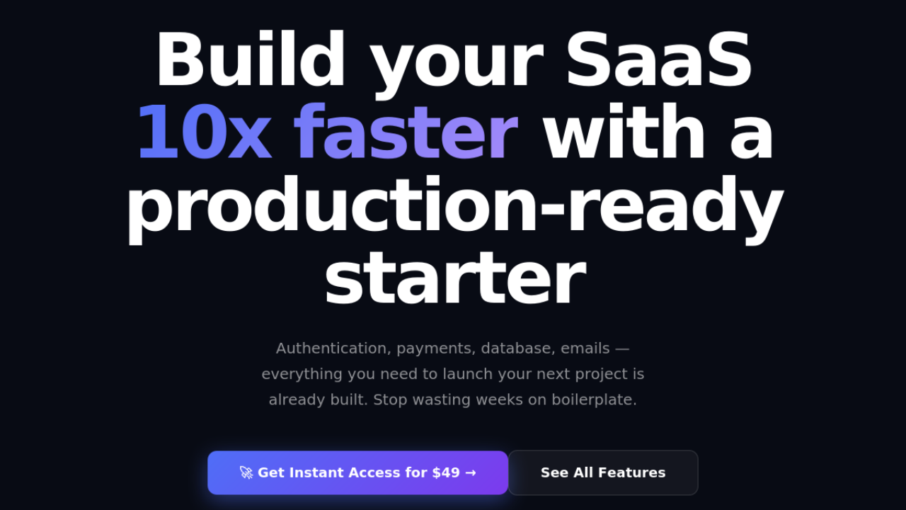 ShipKit — Next.js 14 SaaS Boilerplate gallery image