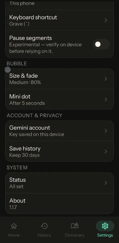 WhisperType screenshot