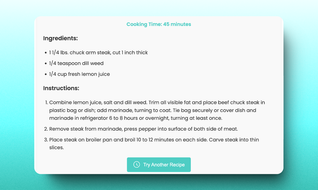 Recipe Roulette 🎲 gallery image