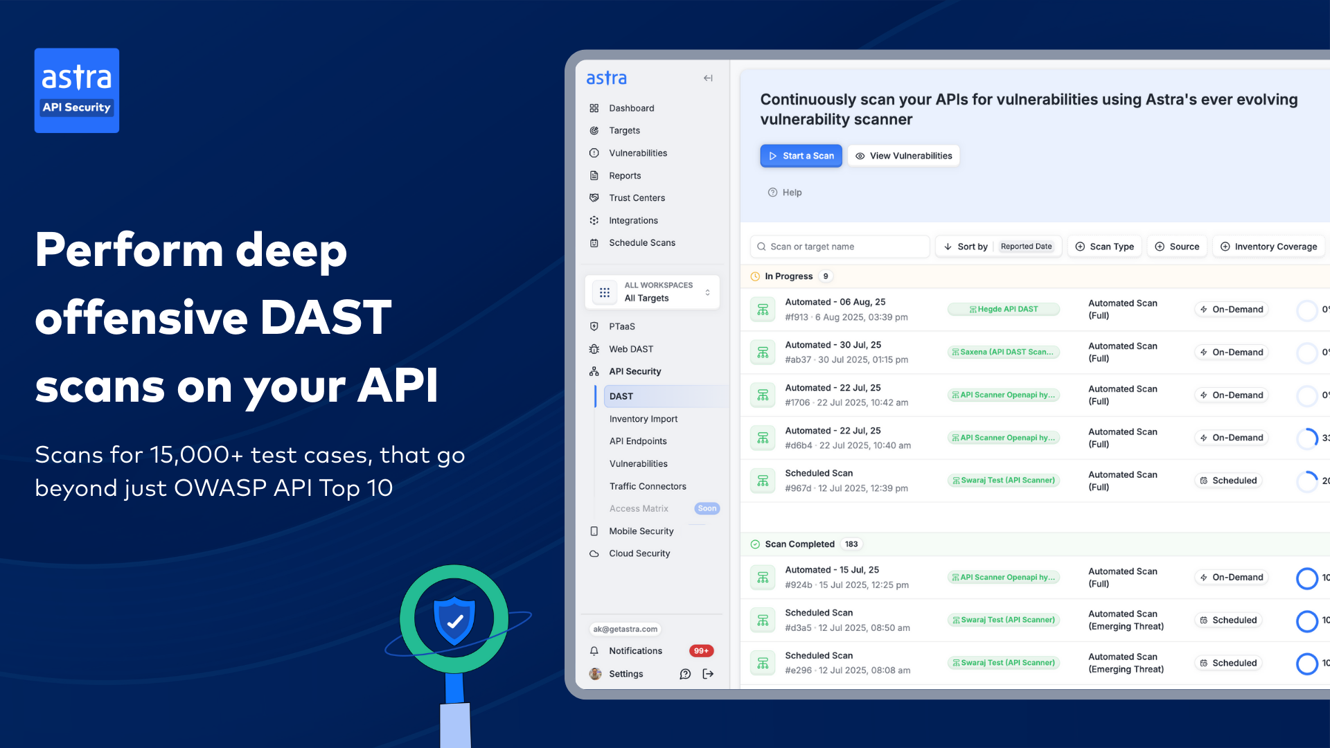 Piattaforma di sicurezza API ASTRA - Scopri, scansiona e fissa ogni API su scala media 3