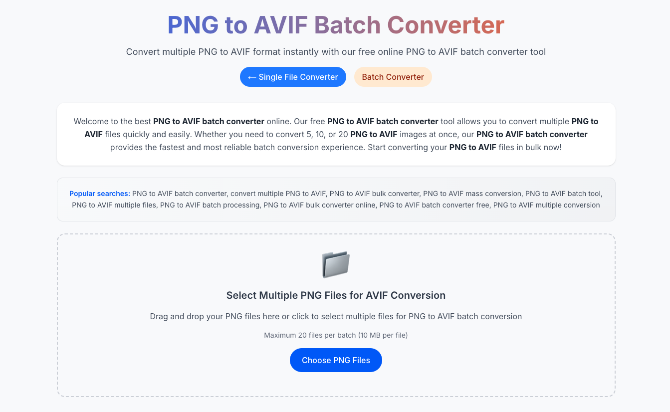 وسائط PNG إلى AVIF Converter - محول تنسيق صورة مجاني عبر الإنترنت 2