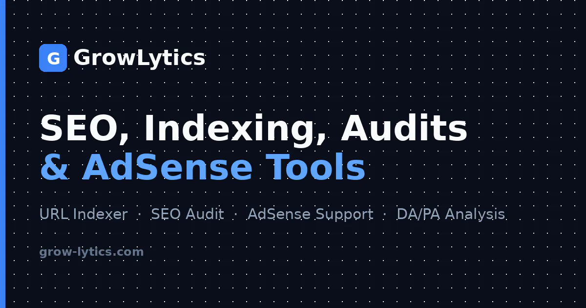 GrowLytics - SEO, Indexing, Audits Tools gallery image