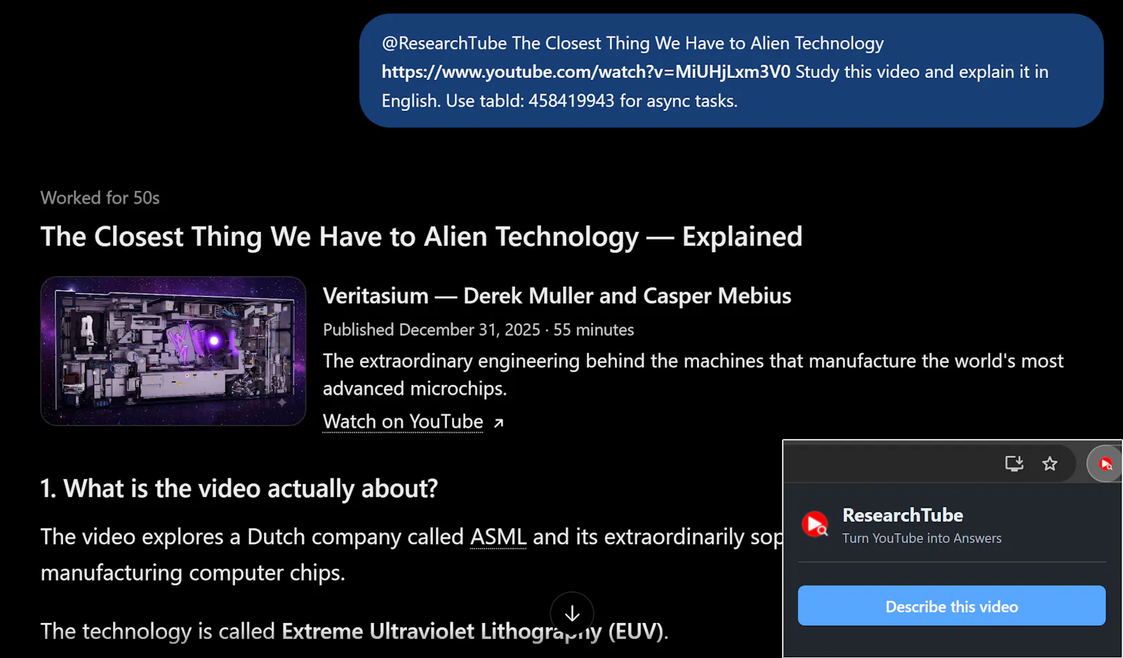 ResearchTube screenshot 2