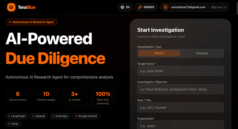 TeraBlue screenshot 1