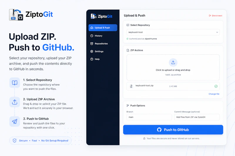 ZiptoGit screenshot 3