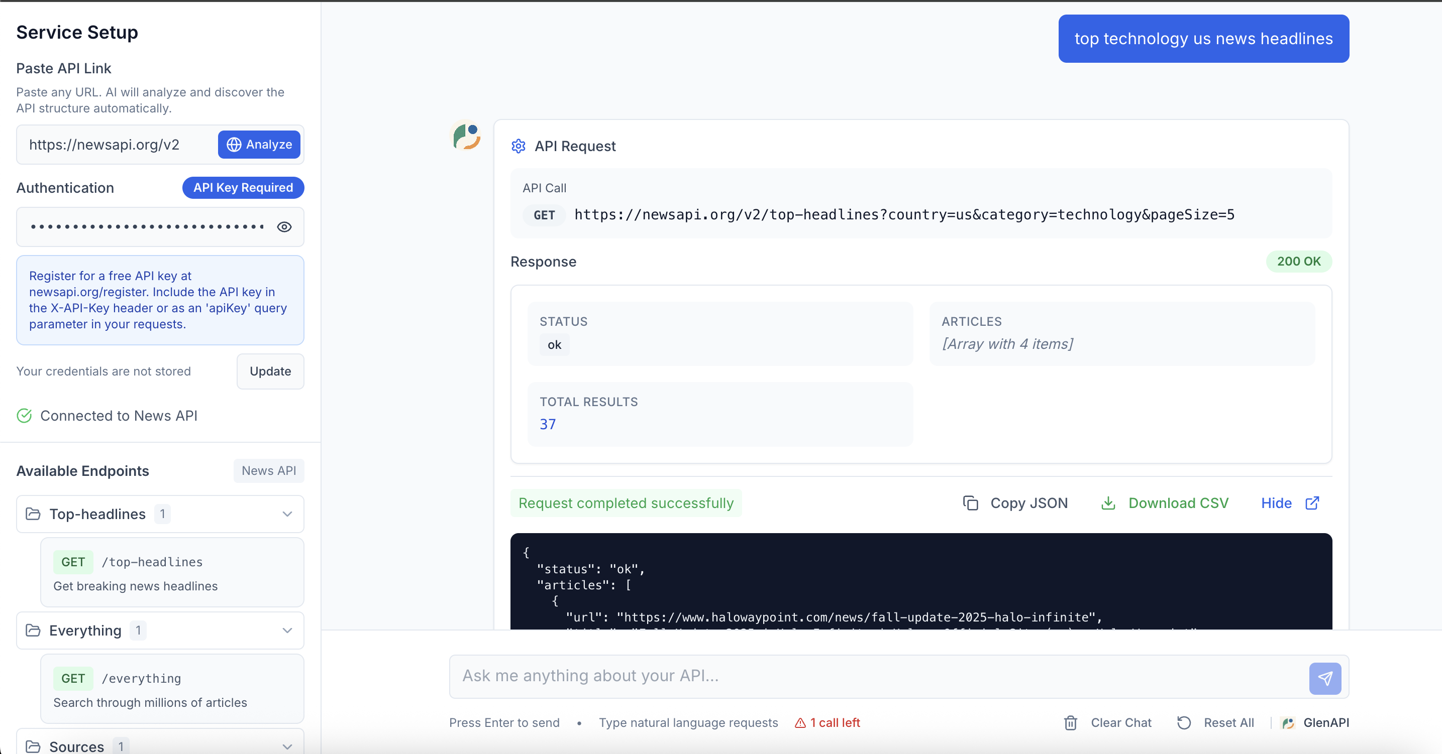 GlenAPI gallery image