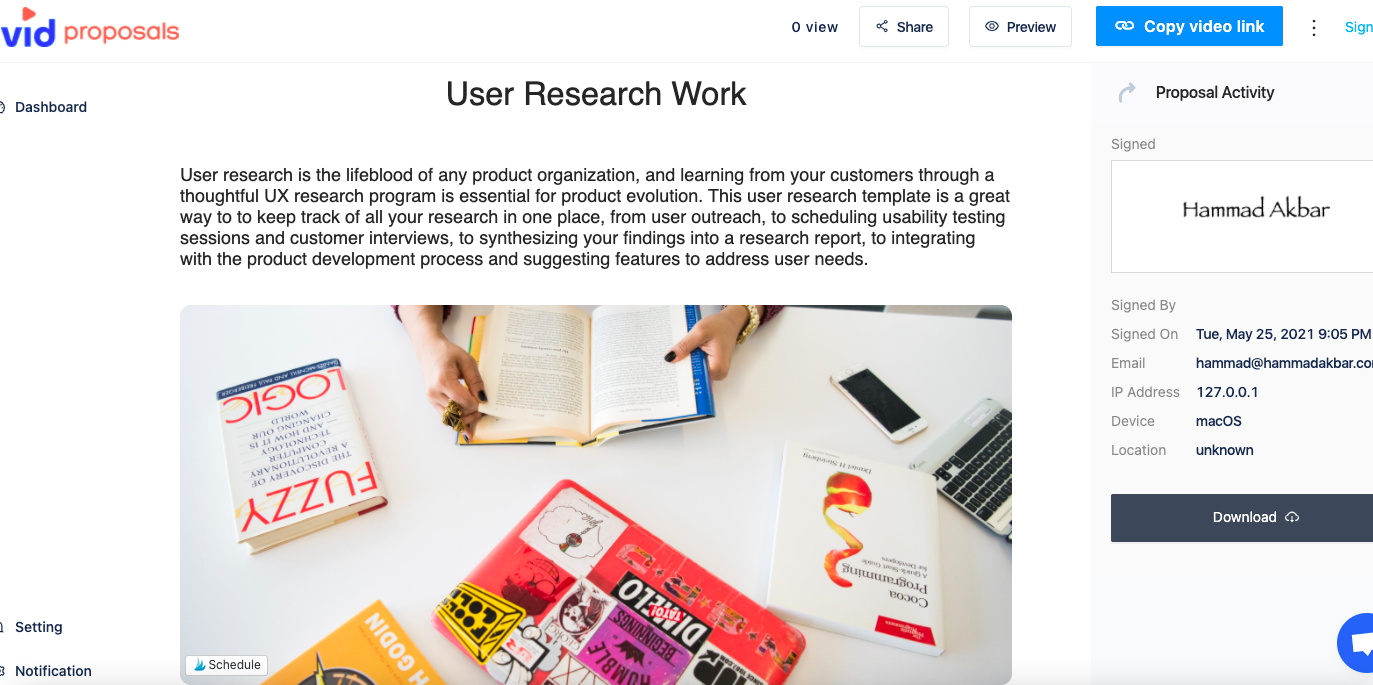 VidProposals gallery image