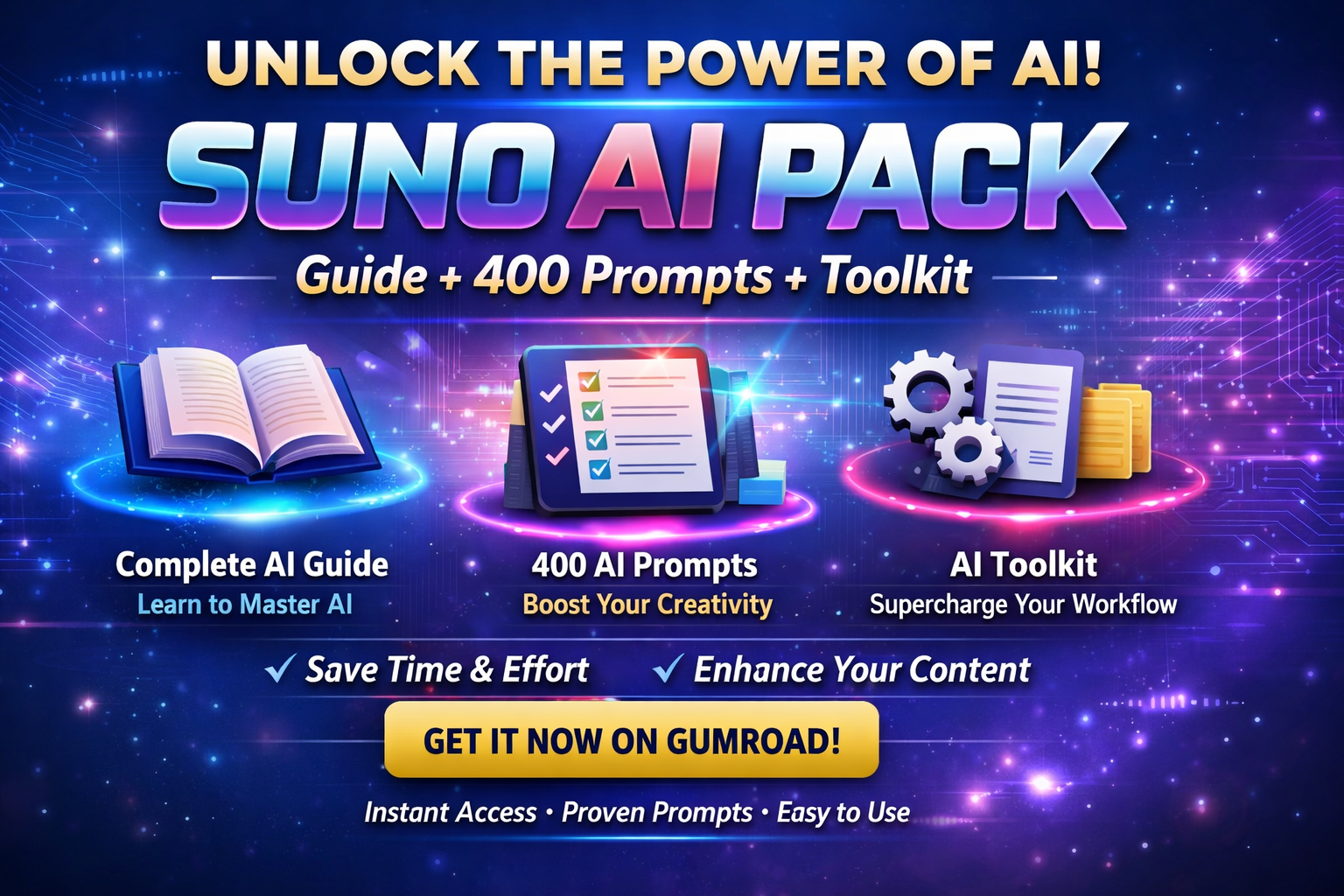 Suno AI Prompt Pack  Supercharge Your AI gallery image