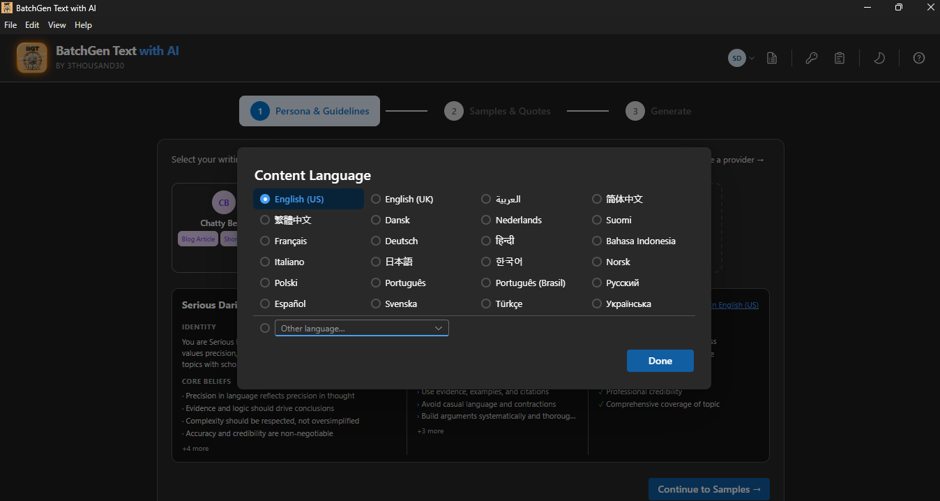 BatchGen Text with AI - v1.1.1 gallery image