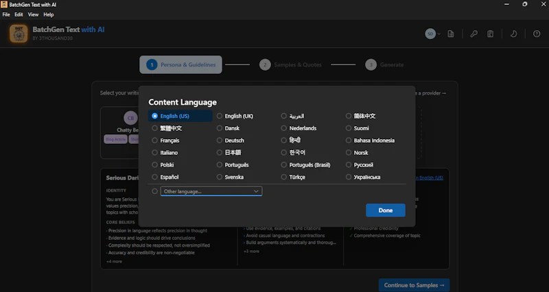 BatchGen Text with AI - v1.1.1 screenshot 3
