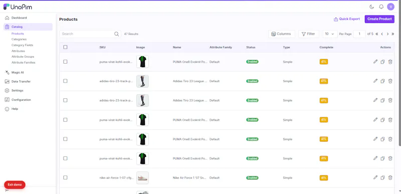 UnoPim screenshot 3