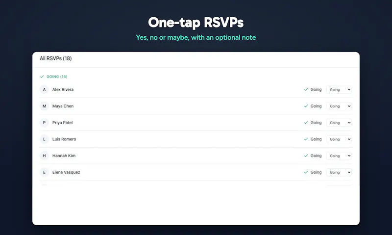 TeamOutings screenshot 3