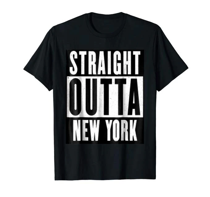 Straight Outta New York Ghetto Style T shirt on Amazon