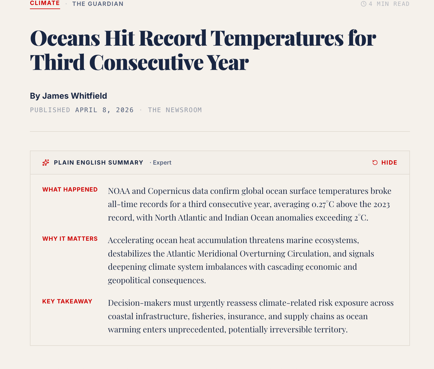 The Newsroom -International Intelligence gallery image