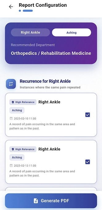 Body Signal: Pain tracker - Screenshot 2 showing product features and functionality