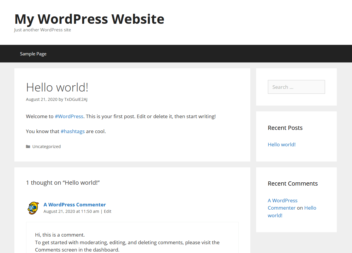 Use Hashtags, a WordPress Plugin gallery image