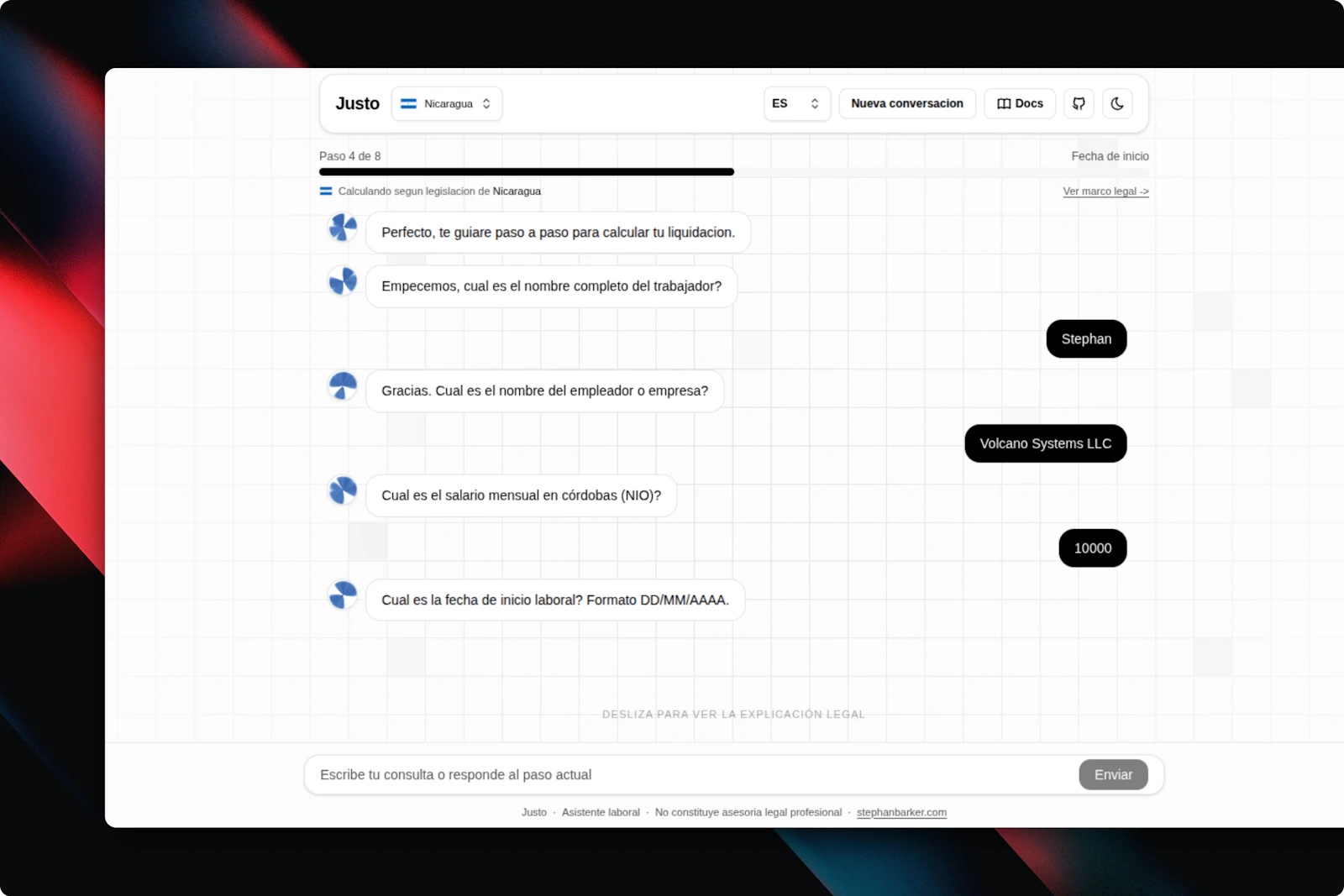 Justo screenshot 2