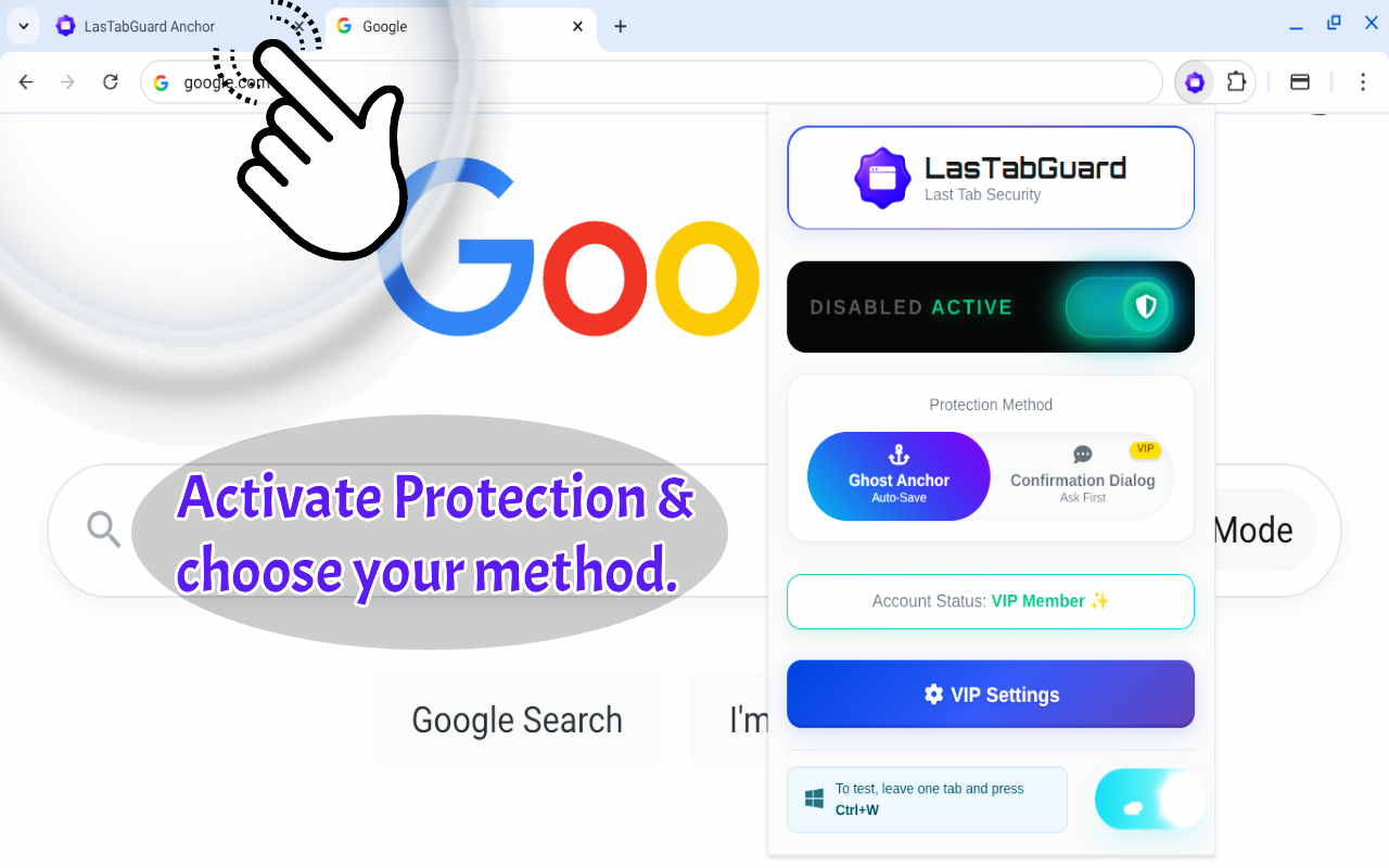 最後のタブでウィンドウを閉じないでください - LastAbguard：最後のタブでウィンドウが閉じないように停止しますメディア2