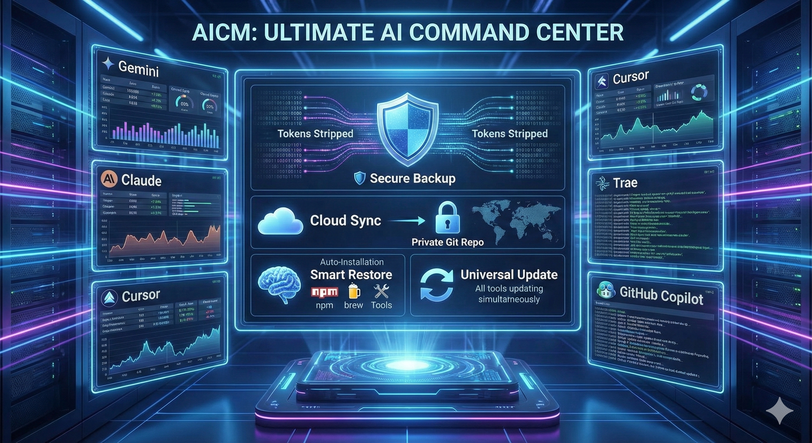 AI Config Manager (AICM) - Product Hunt launch logo and brand identity