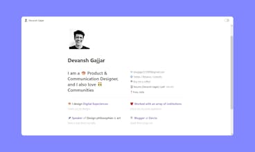 DESIGN/TECH PORTFOLIO TEMPLATE ON NOTION gallery image