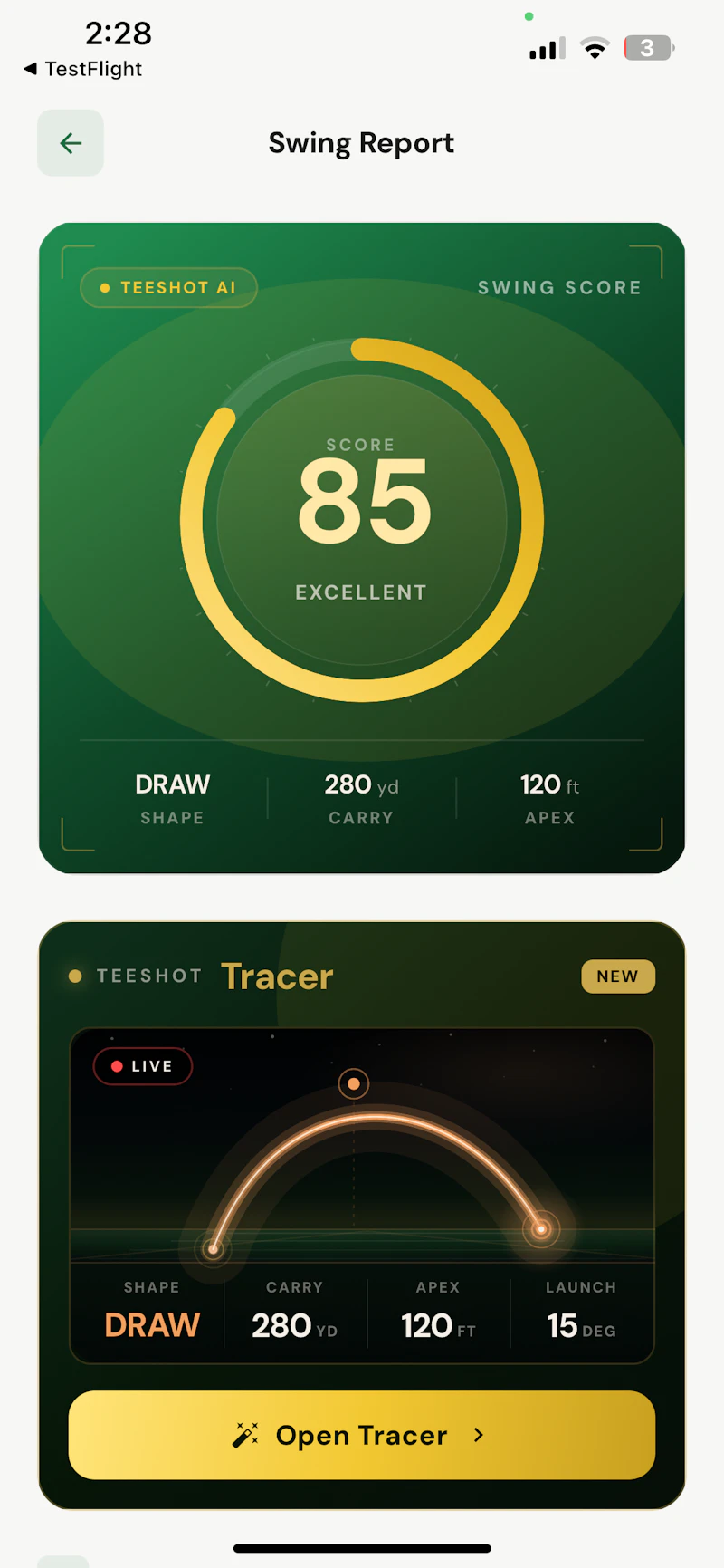 Tee-shot screenshot 1