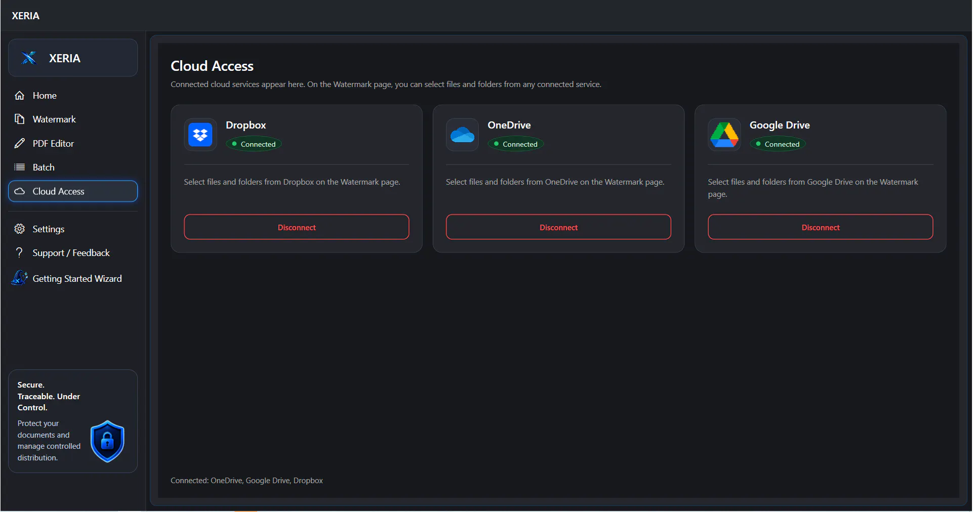 XERIA screenshot