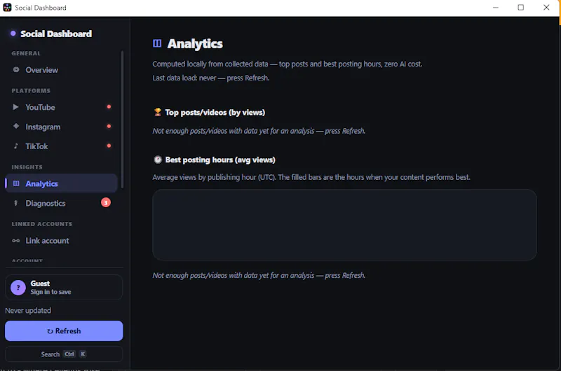 Social Dashboard screenshot 5