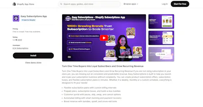 Easy Subscriptions app gallery image
