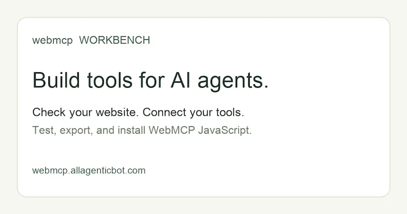 WebMCP Workbench screenshot 1