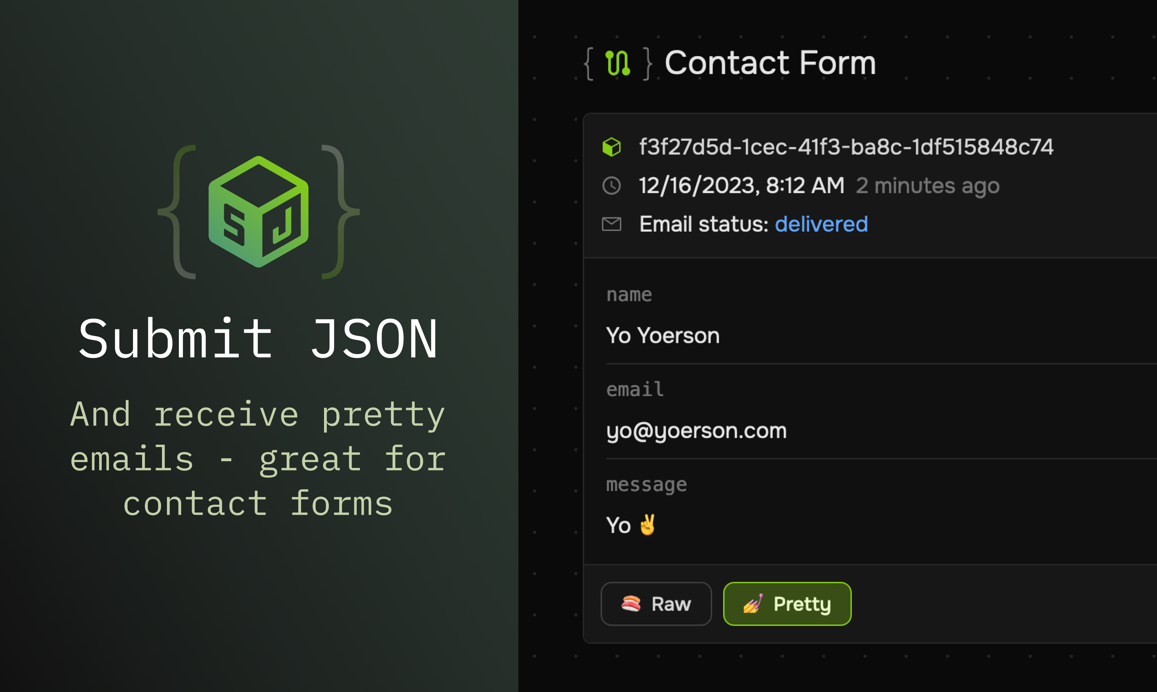 Dien JSON in - Gemakkelijke formulierinzendingen en e -mailmeldingen media 2