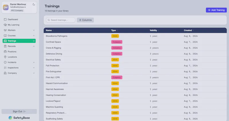 SafetyBase screenshot 7