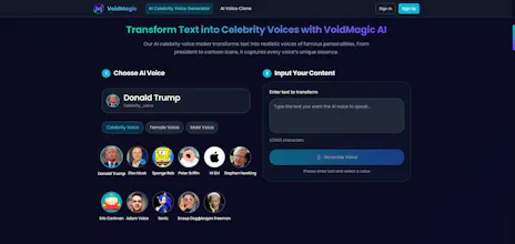 Free AI Celebrity Voice GeneratorOnline gallery image