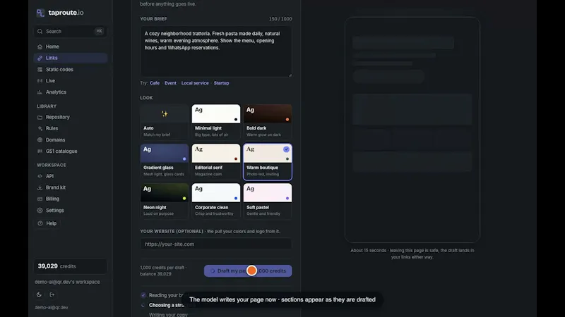 TapRoute screenshot 1 (video preview)