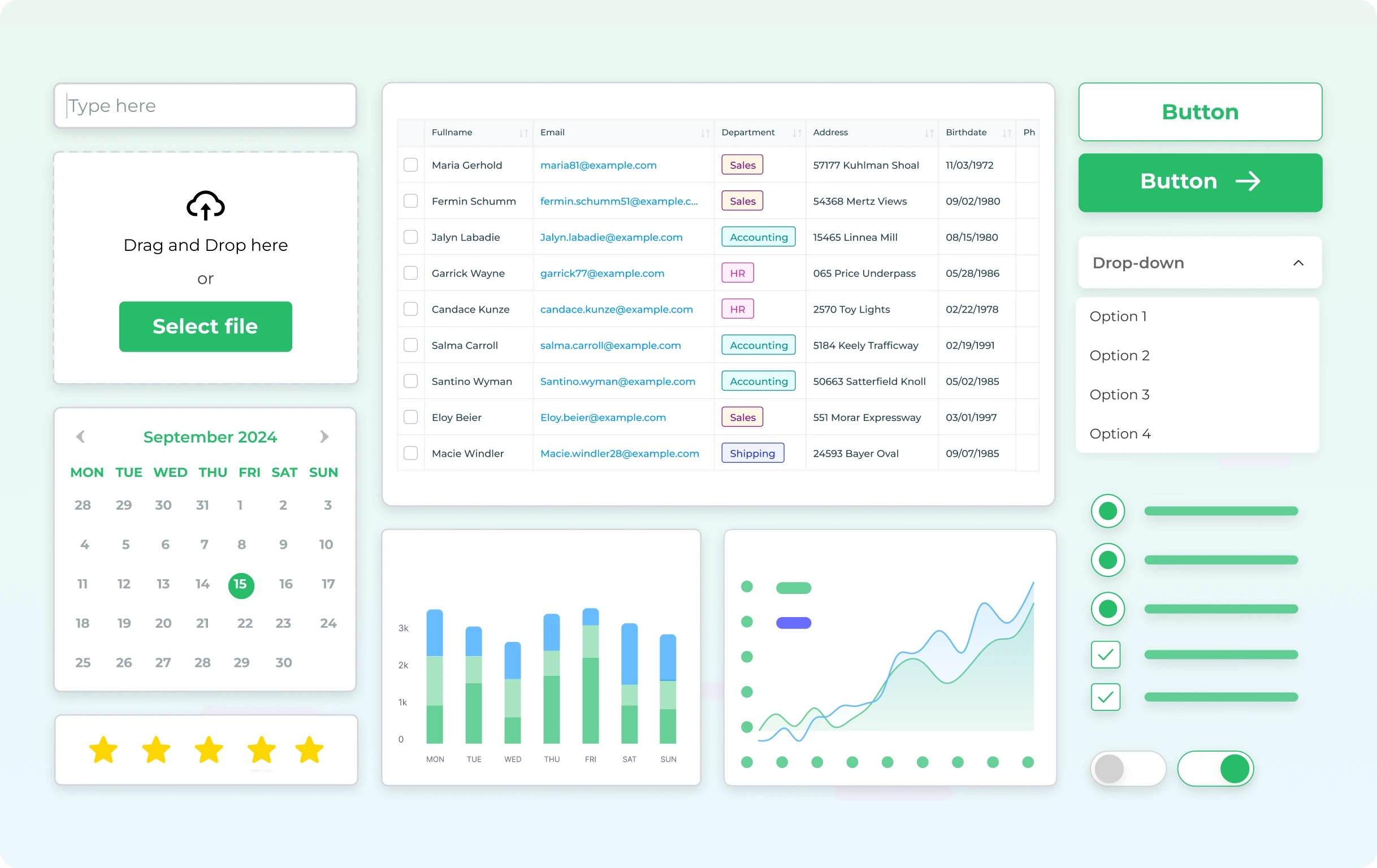 Dronahq 디자인 시스템 - 내부 도구 및 관리자 패널 설계를위한 Figma-UI 키트 미디어 4