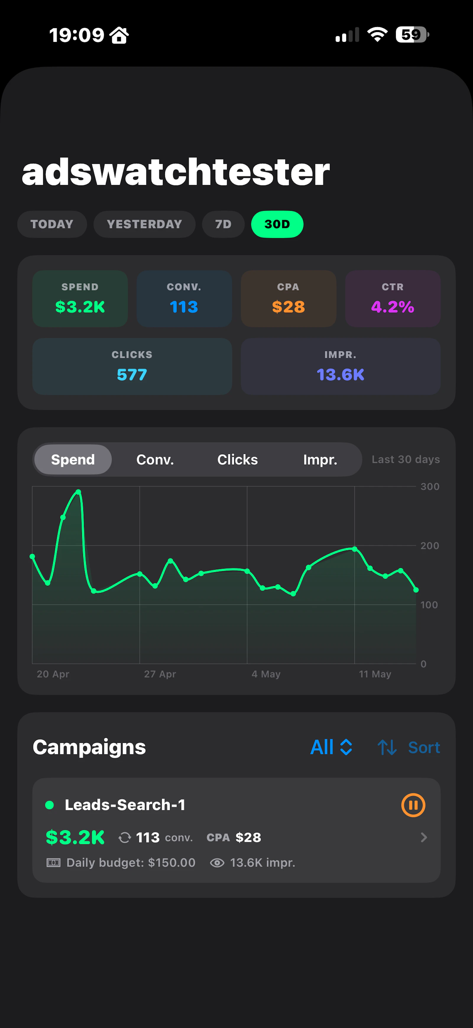 AdsWatch - Campaign Monitor screenshot 3