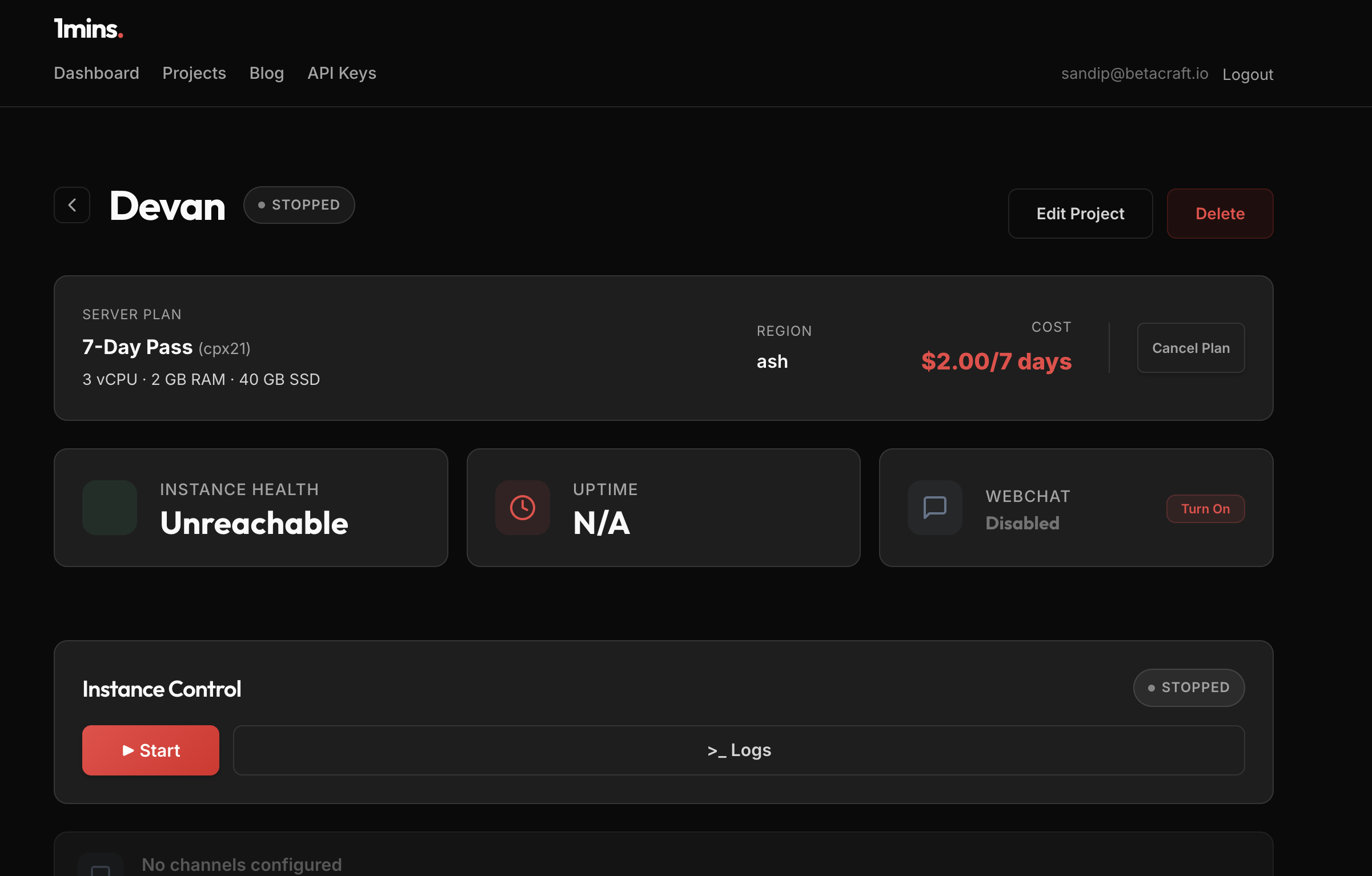 1mins - Screenshot 2 showing product features and functionality