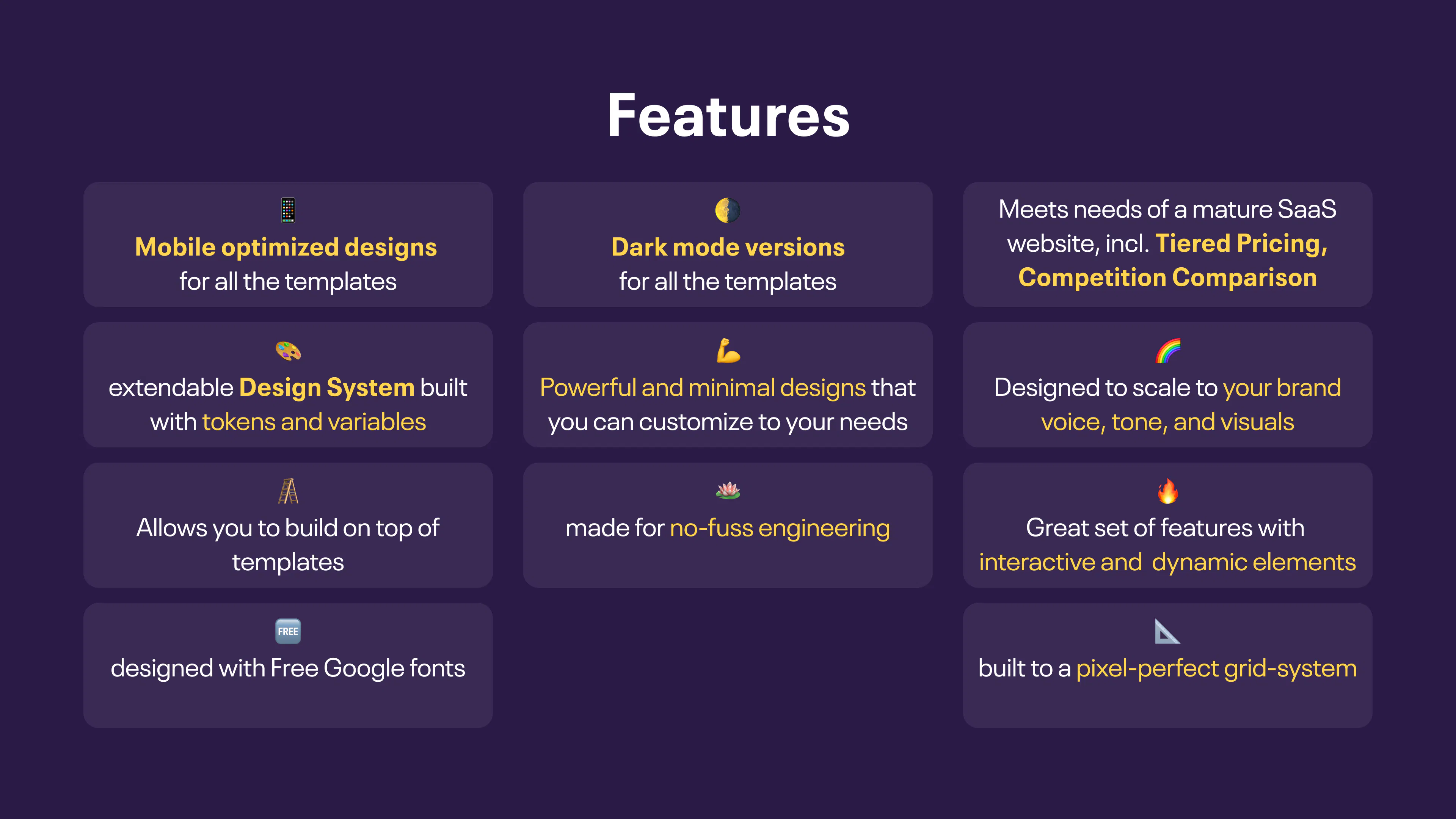 No-BS SaaS Figma Template PRO gallery image