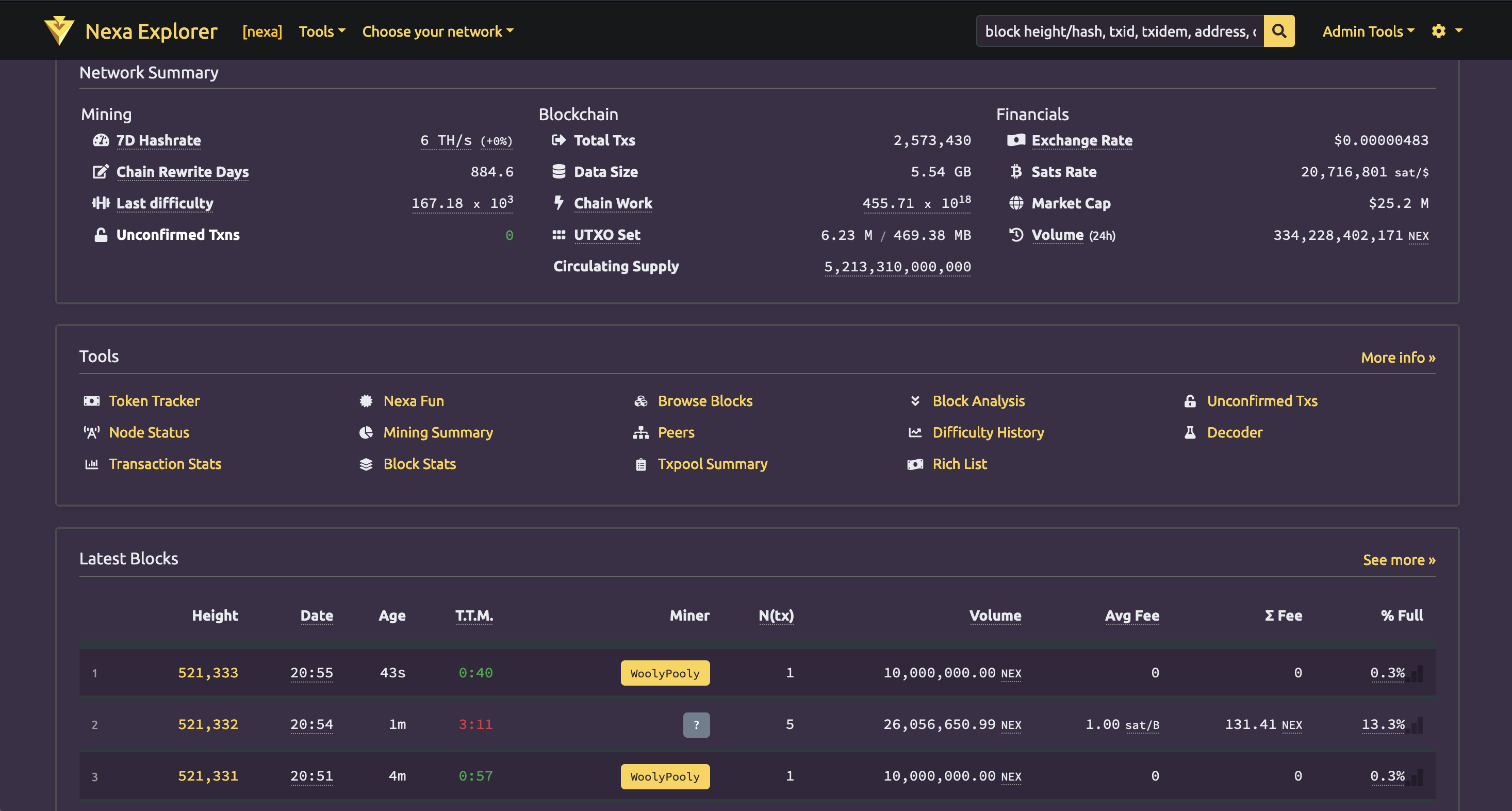 Nexa blockchain Coin and Token Explorer media 2