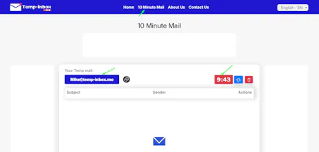 Temp inbox is a temporary email system gallery image