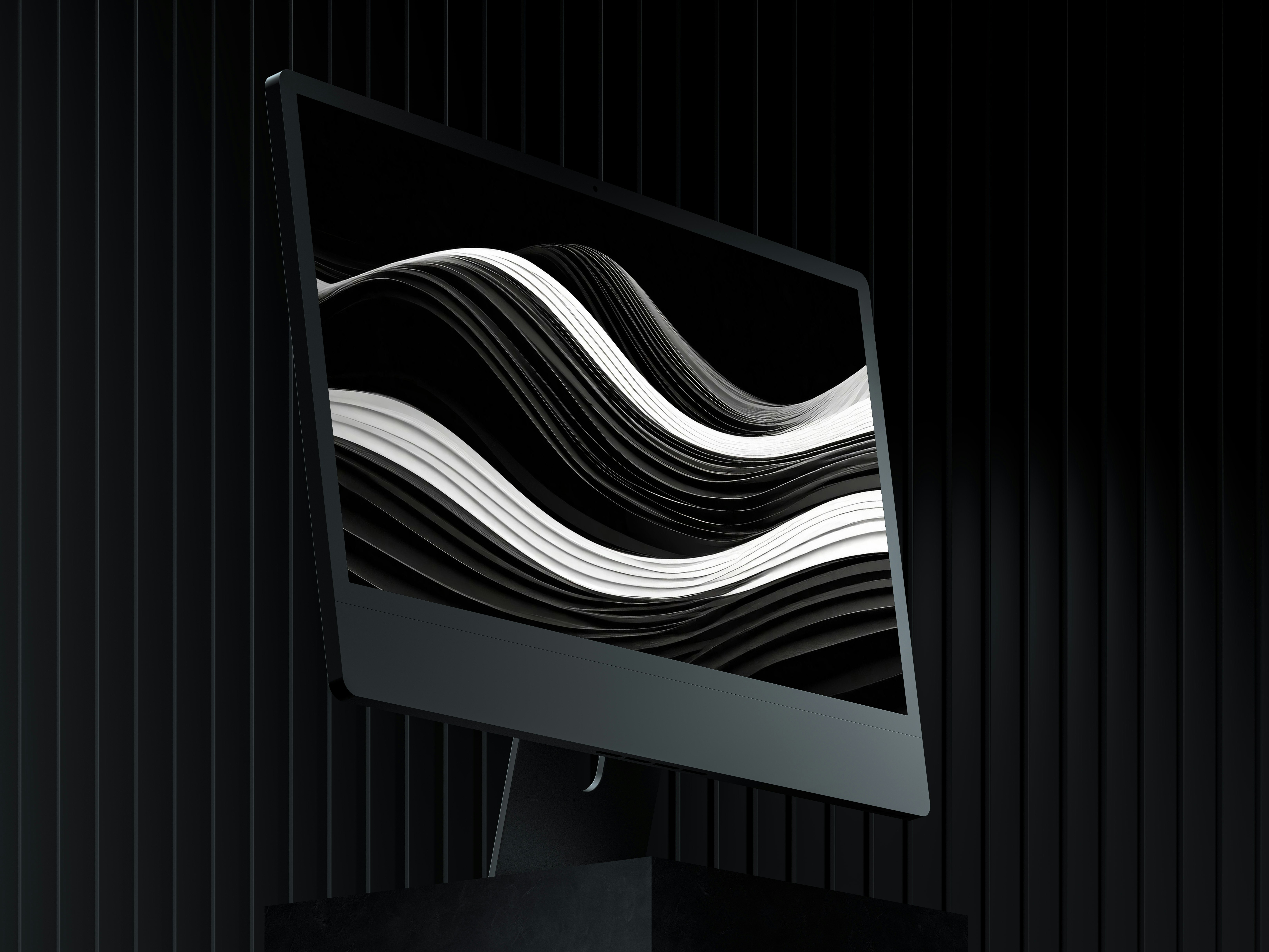 Wavy Black Free Wallpaper Pack gallery image