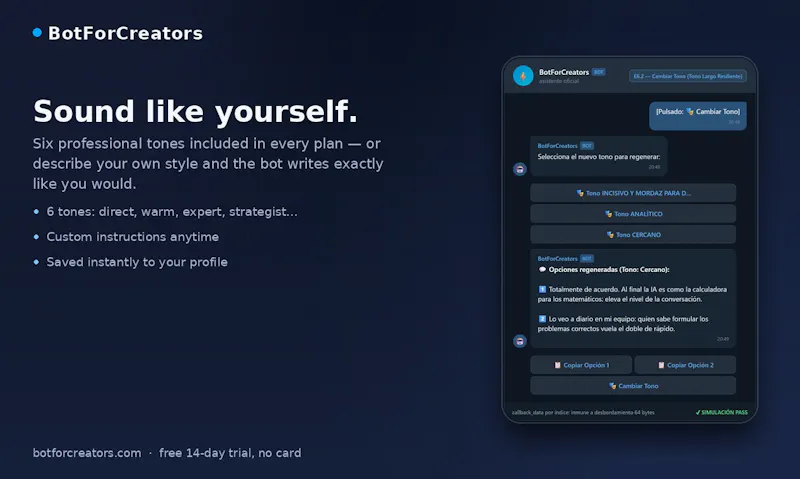 BotForCreators screenshot 3