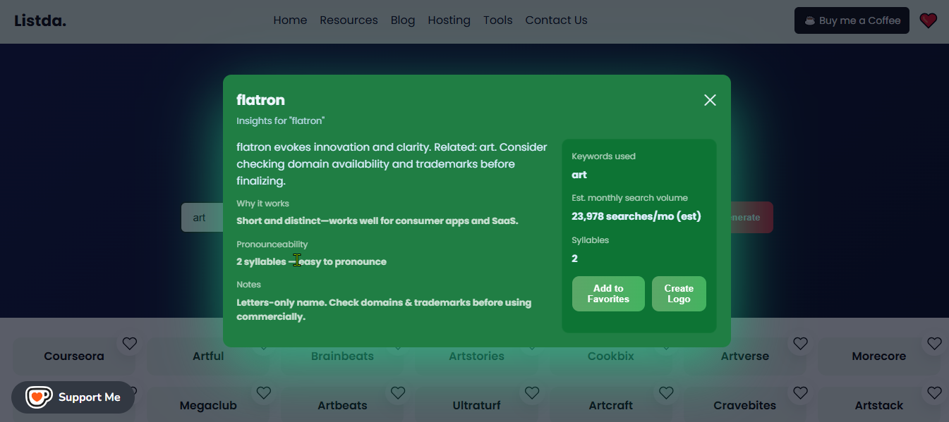 Listda - Screenshot 2 showing product features and functionality