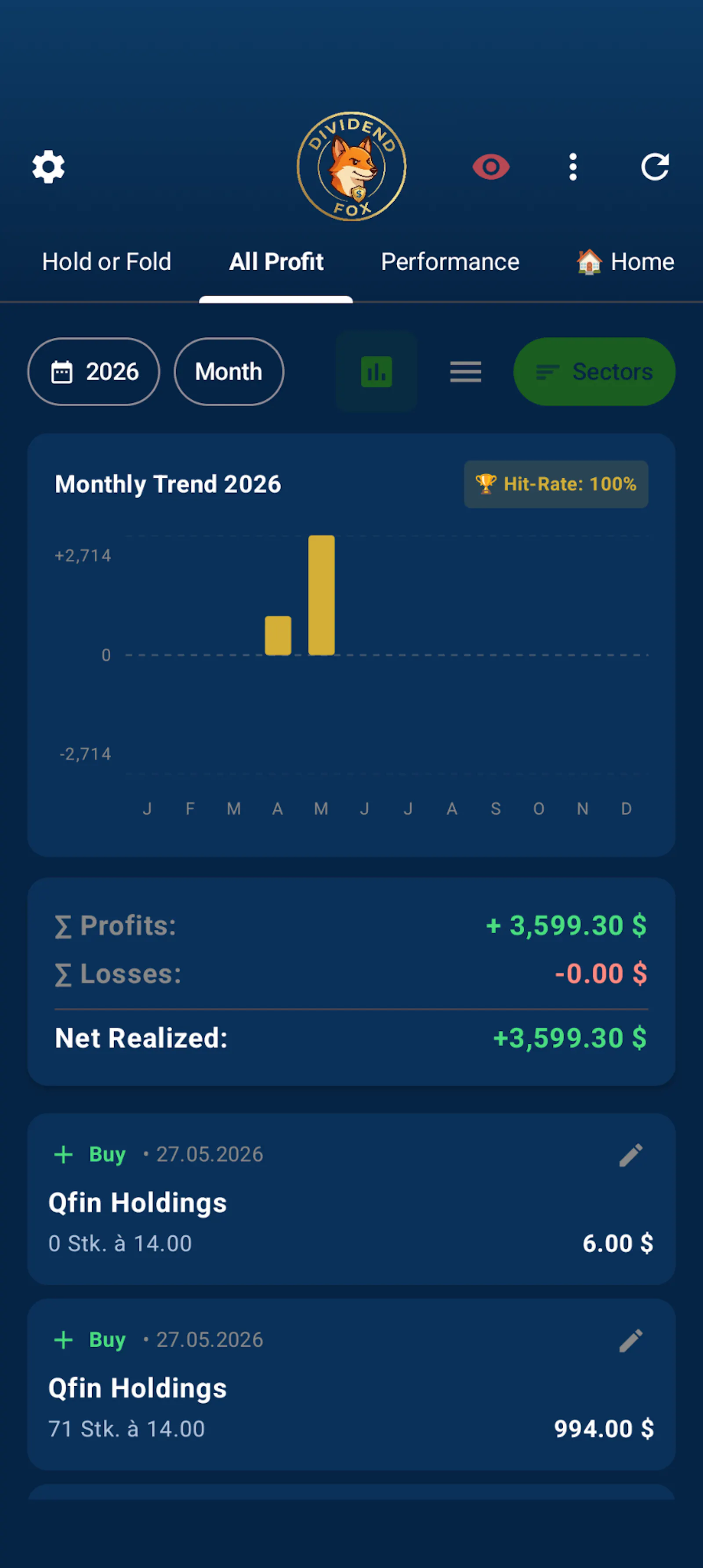 Dividend Fox - your Dividend Tracker screenshot 3