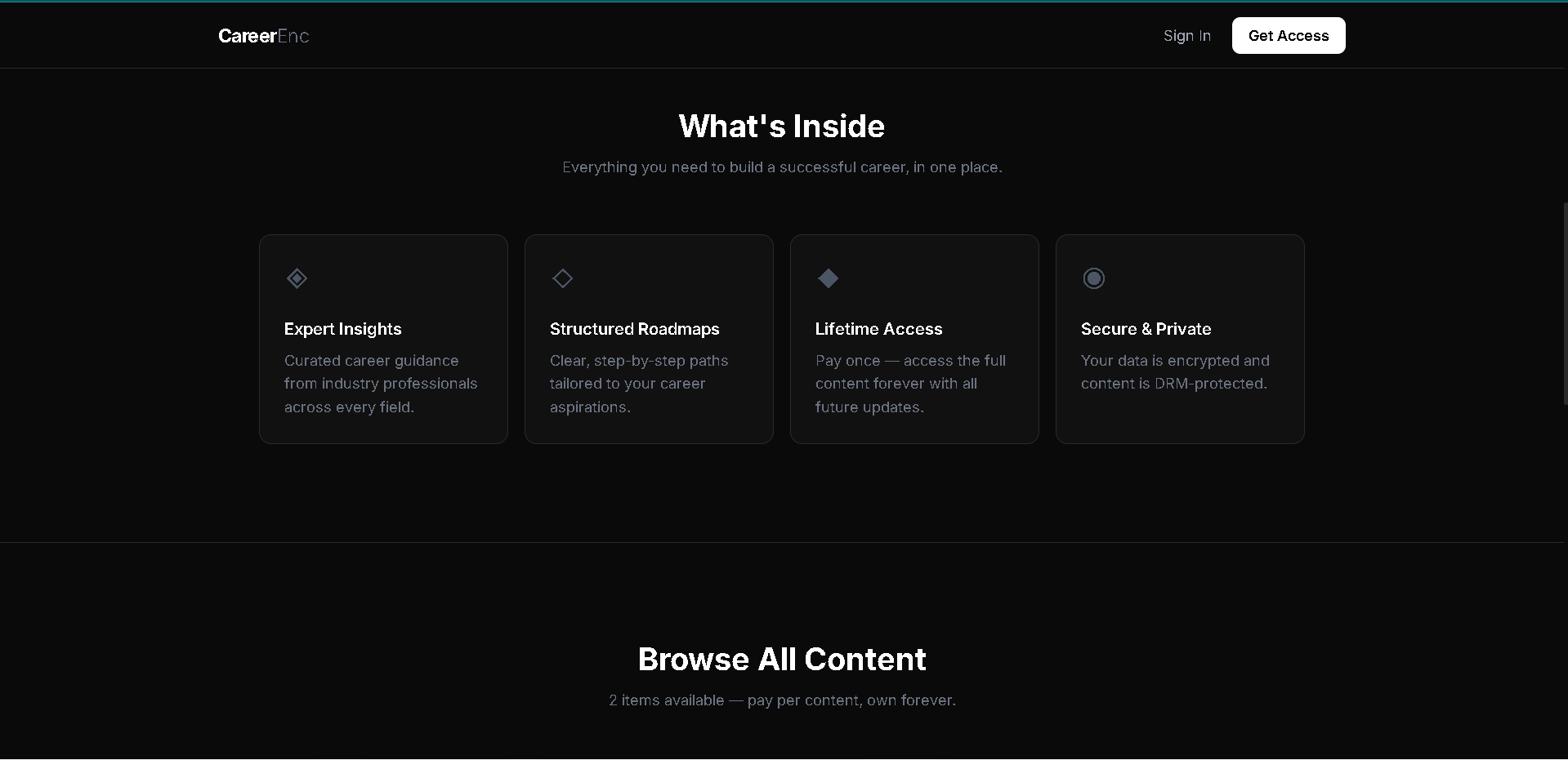 Career Encyclopedia — Premium Content