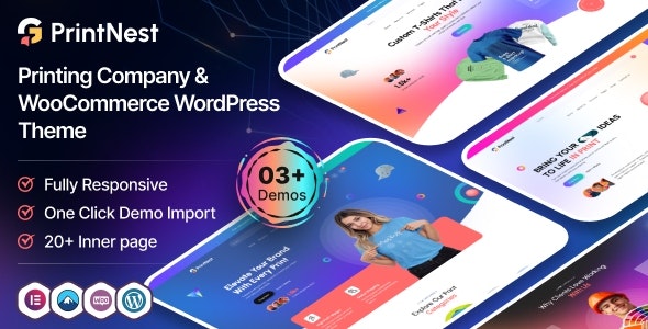 Printing Company & WooCommerce WP Theme - Product Hunt launch logo and brand identity