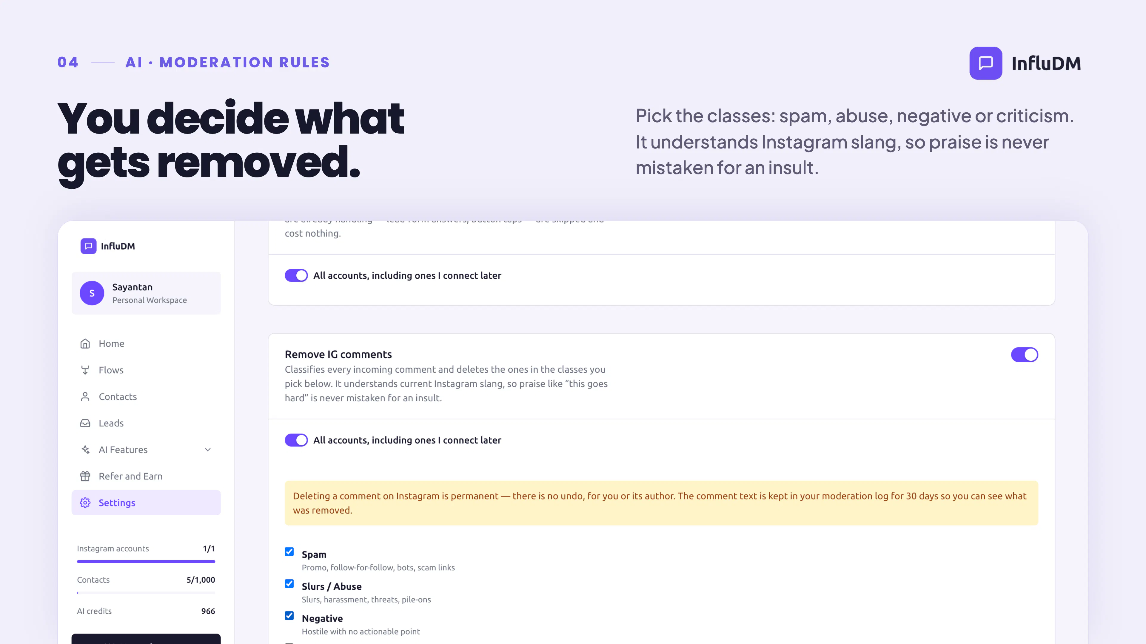 InfluDM: AI Instagram Automation gallery image