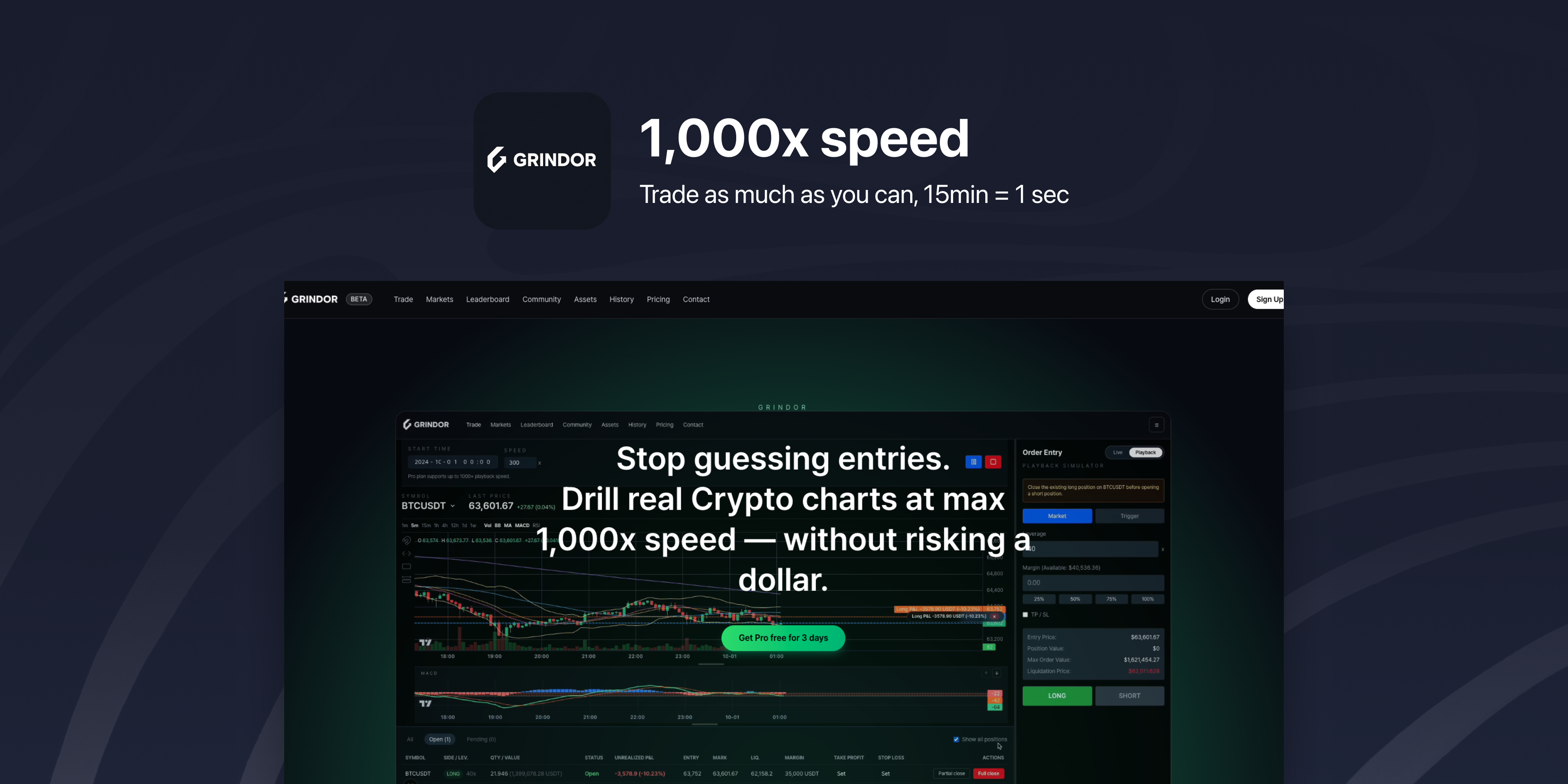 Grindor - Main product screenshot demonstrating key features and user interface