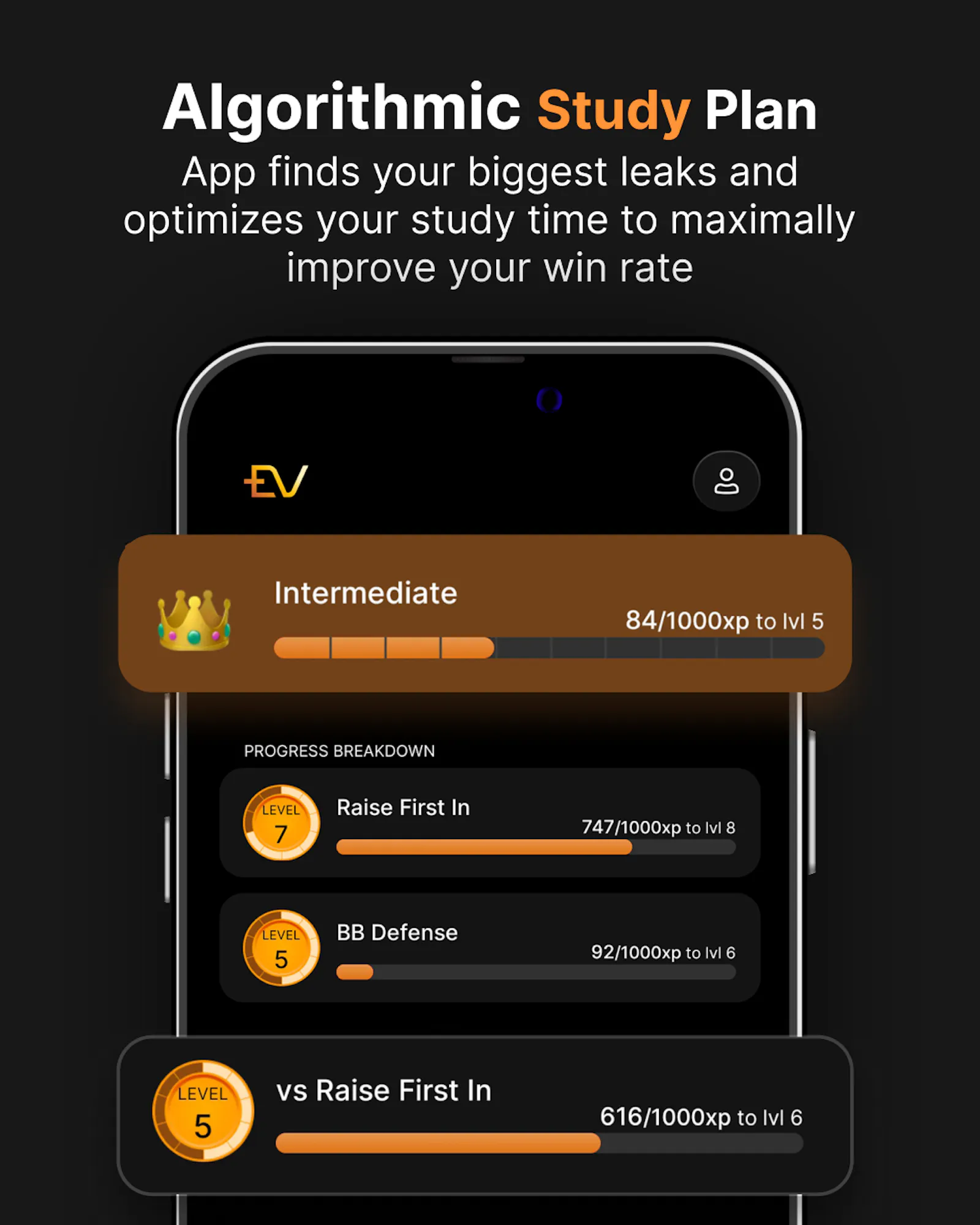 PlusEV Poker Training App screenshot 1