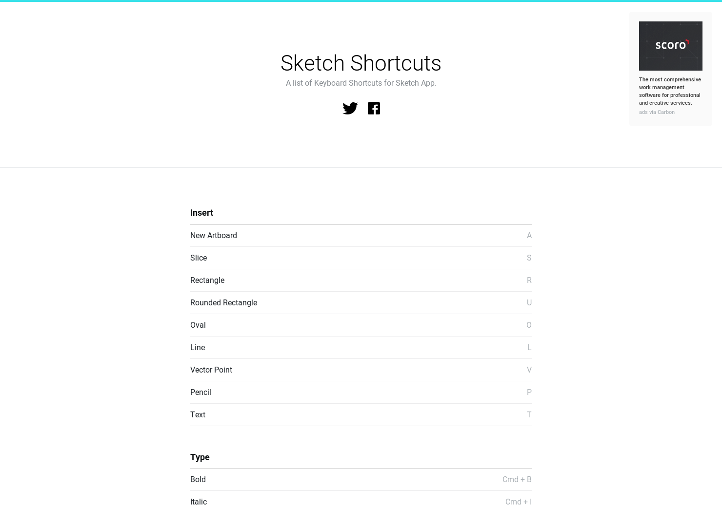 Sketch Shortcuts