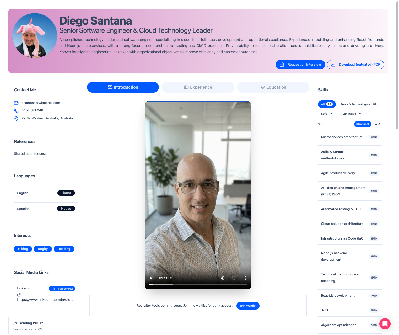 Wipperoz Virtual CV gallery image
